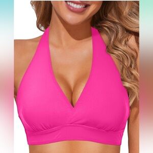 🚘Tempt Me women halter Bikini Top push up swimsuit top ONLY